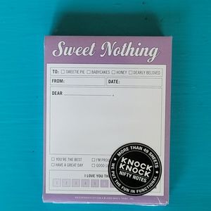 4 for $15 - Knock Knock Sweet Nothing Stationary